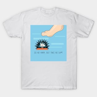 Do no harm but take no shit quote on inspirational fun drawing T-Shirt